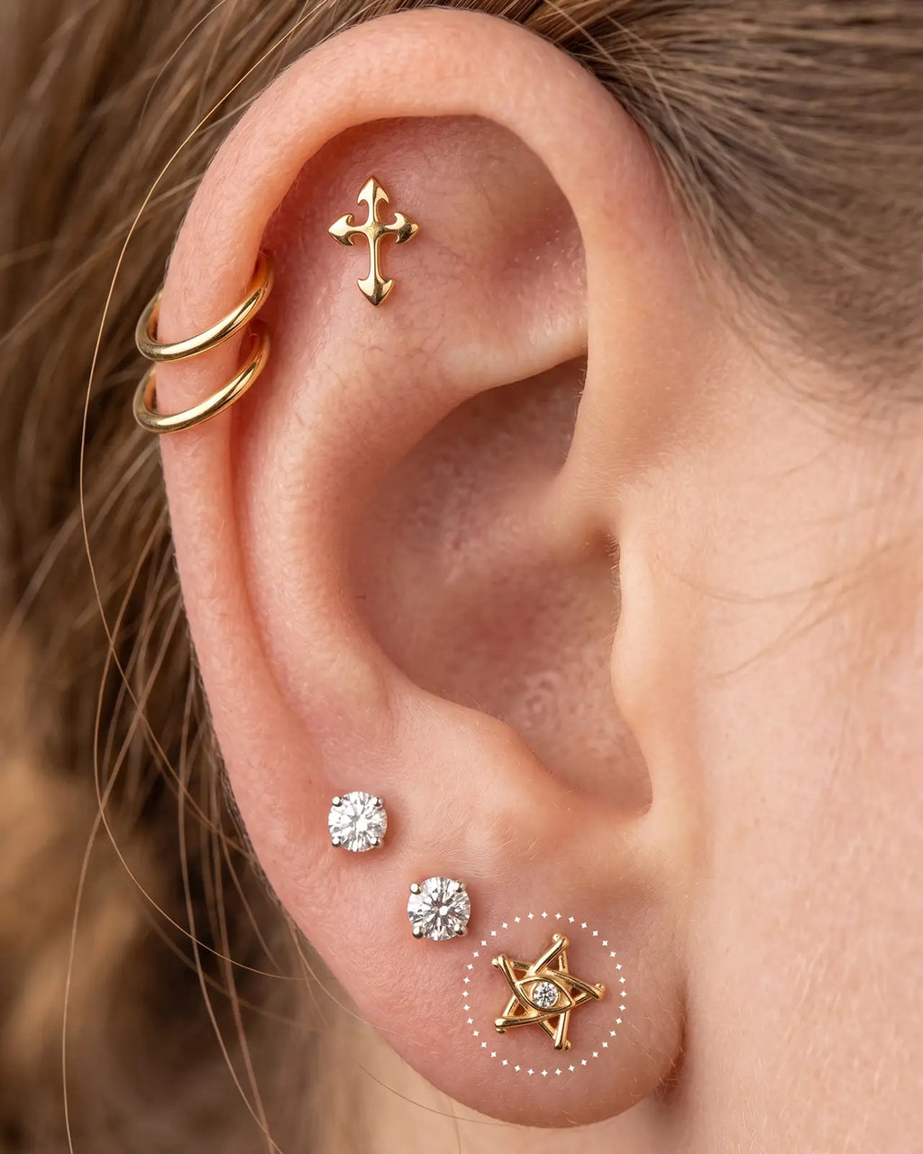 All-Seeing Star Flatback Stud