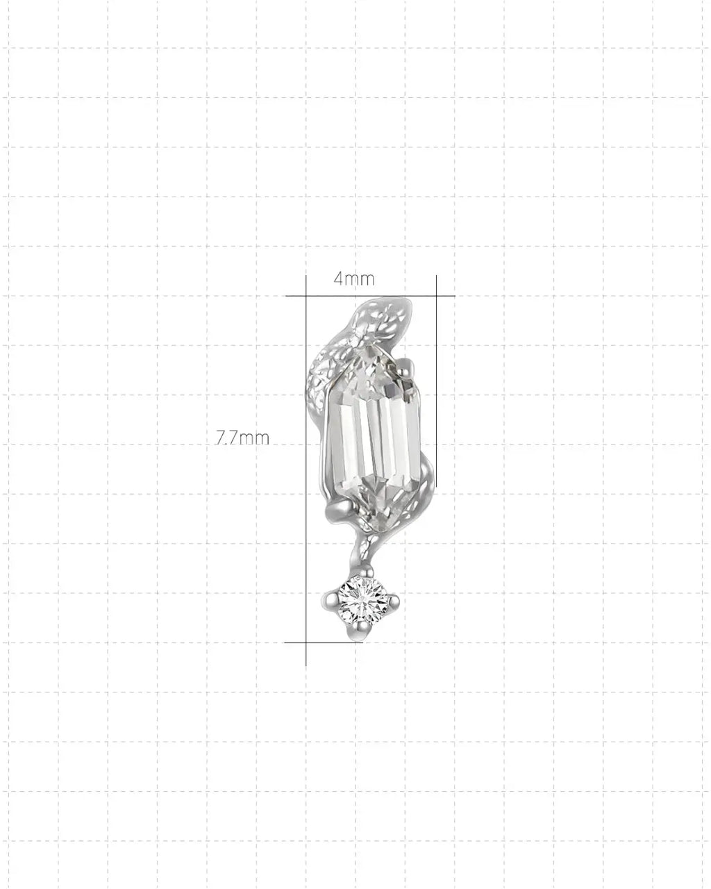 Schlangen-Hex-Kristall-Flatback-Stecker