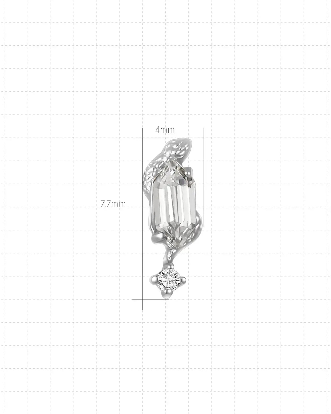 Schlangen-Hex-Kristall-Flatback-Stecker