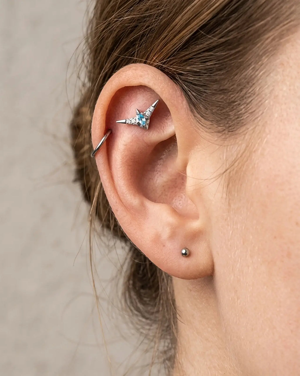 Marquise-Flügel-Pavé-Flatback-Ohrstecker