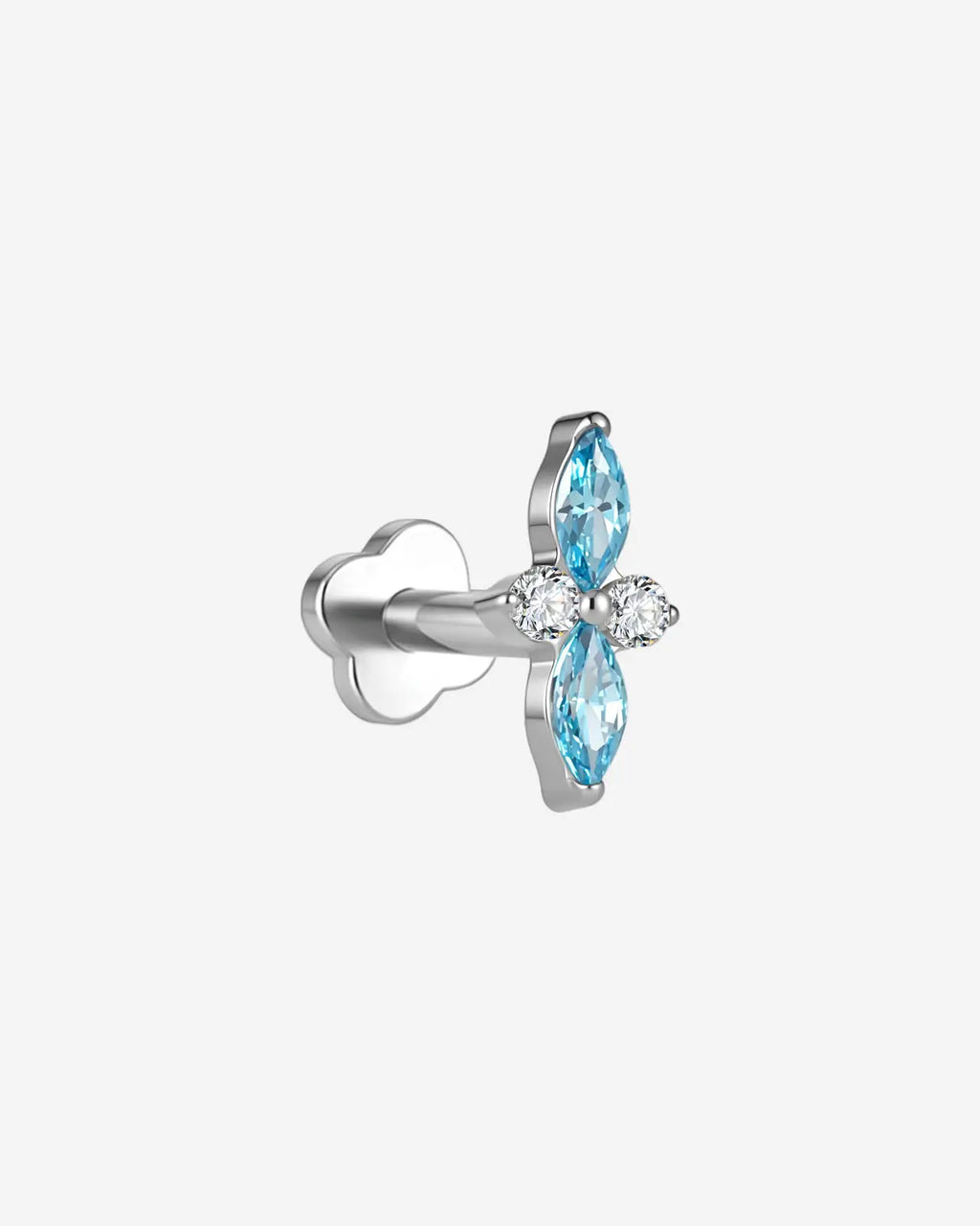 Marquise Duo Cluster Flatback Stud