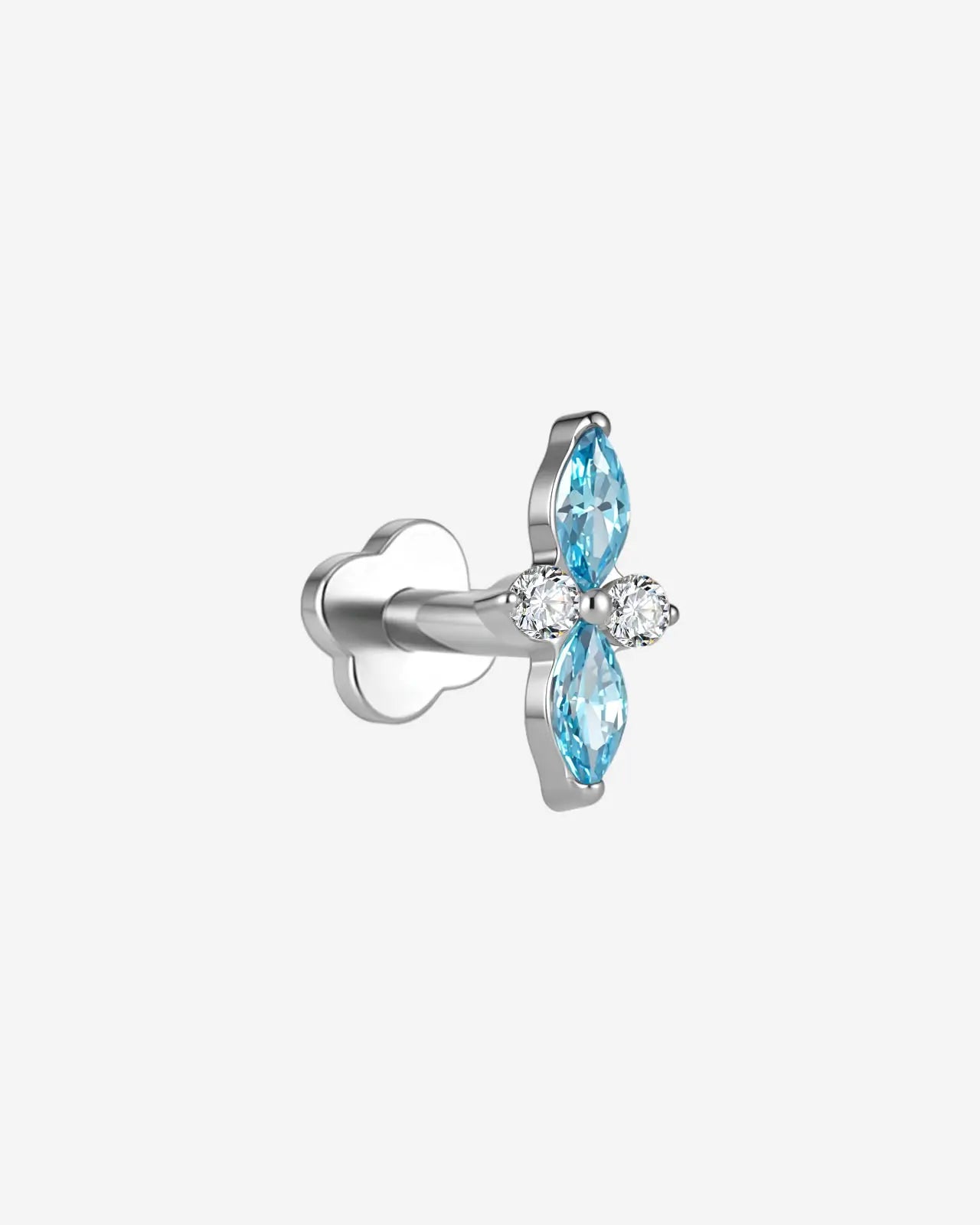 Marquise Duo Cluster Flatback Stud