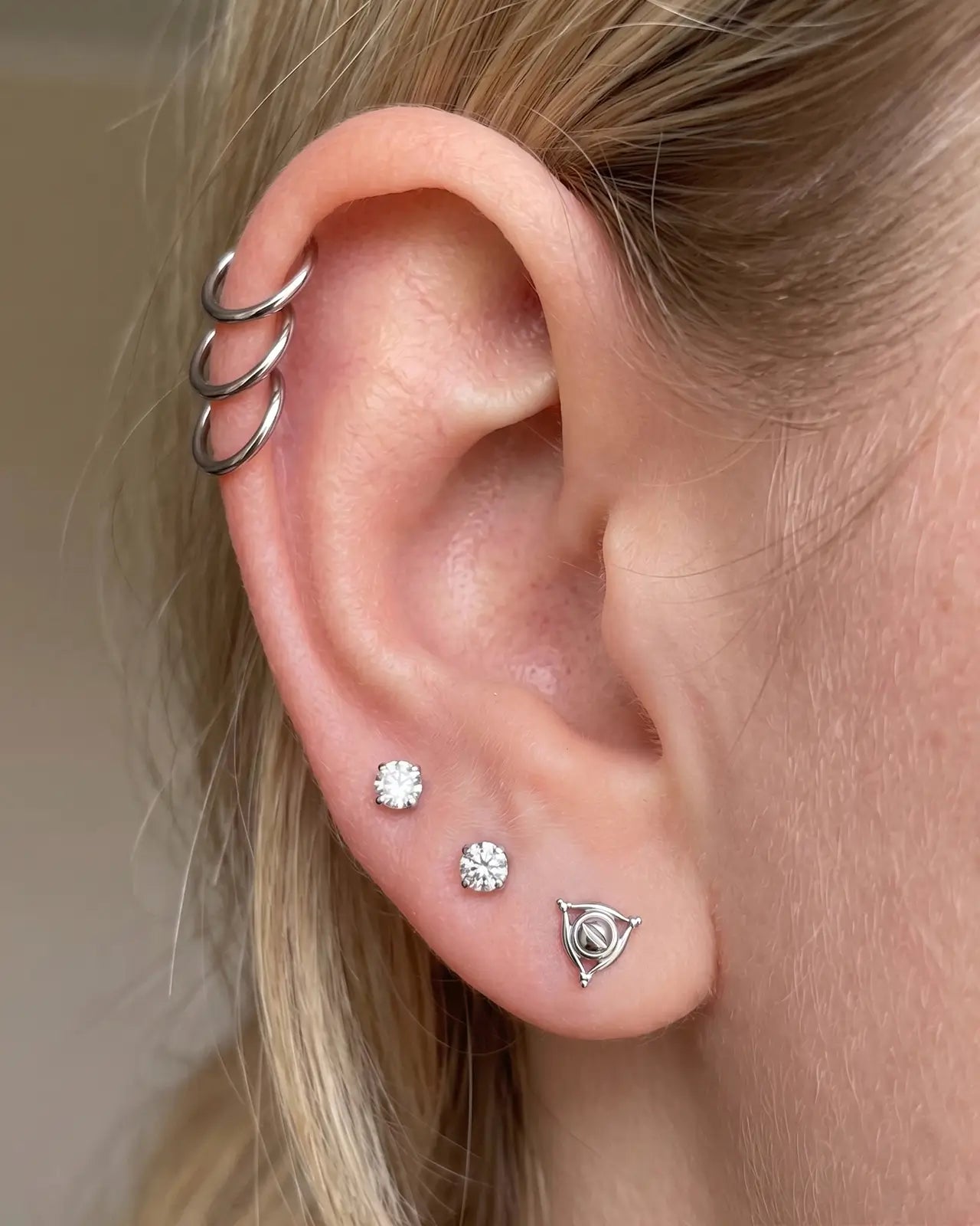 Triune Sigil Flatback Stud