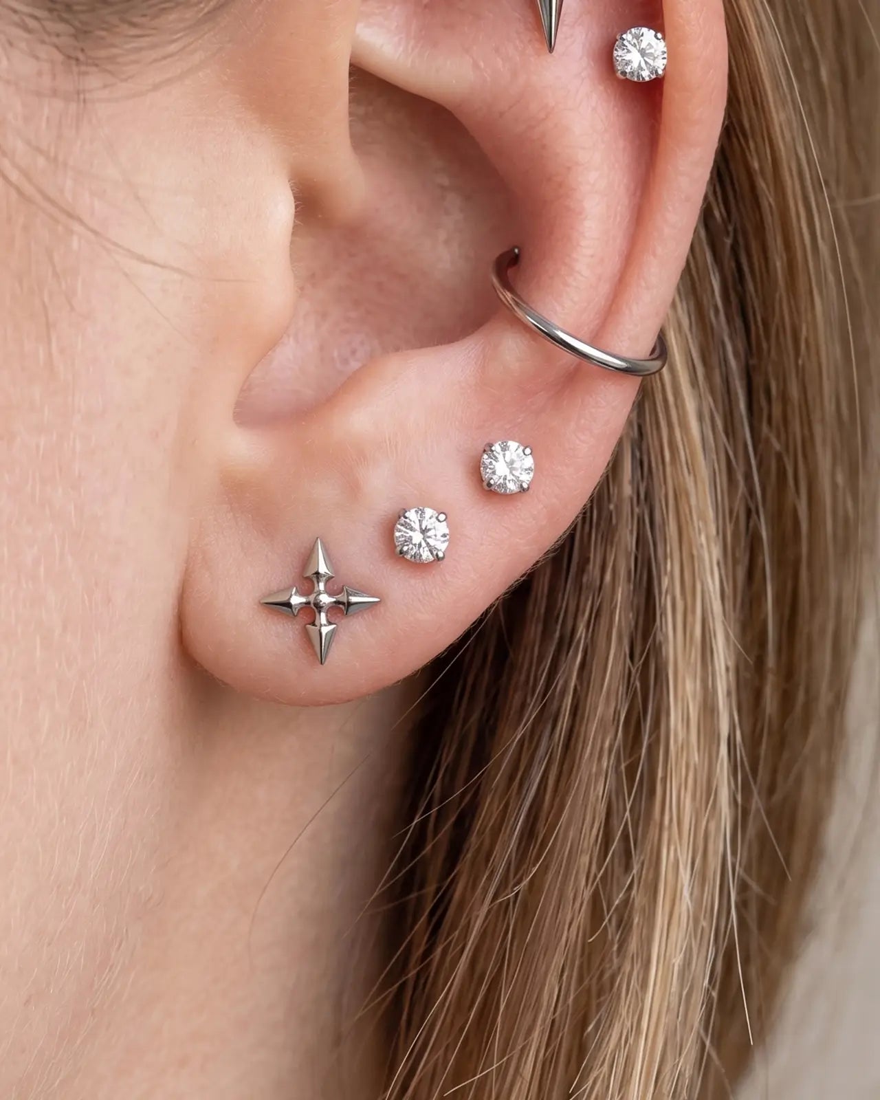 Gothic Cross Flatback Stud