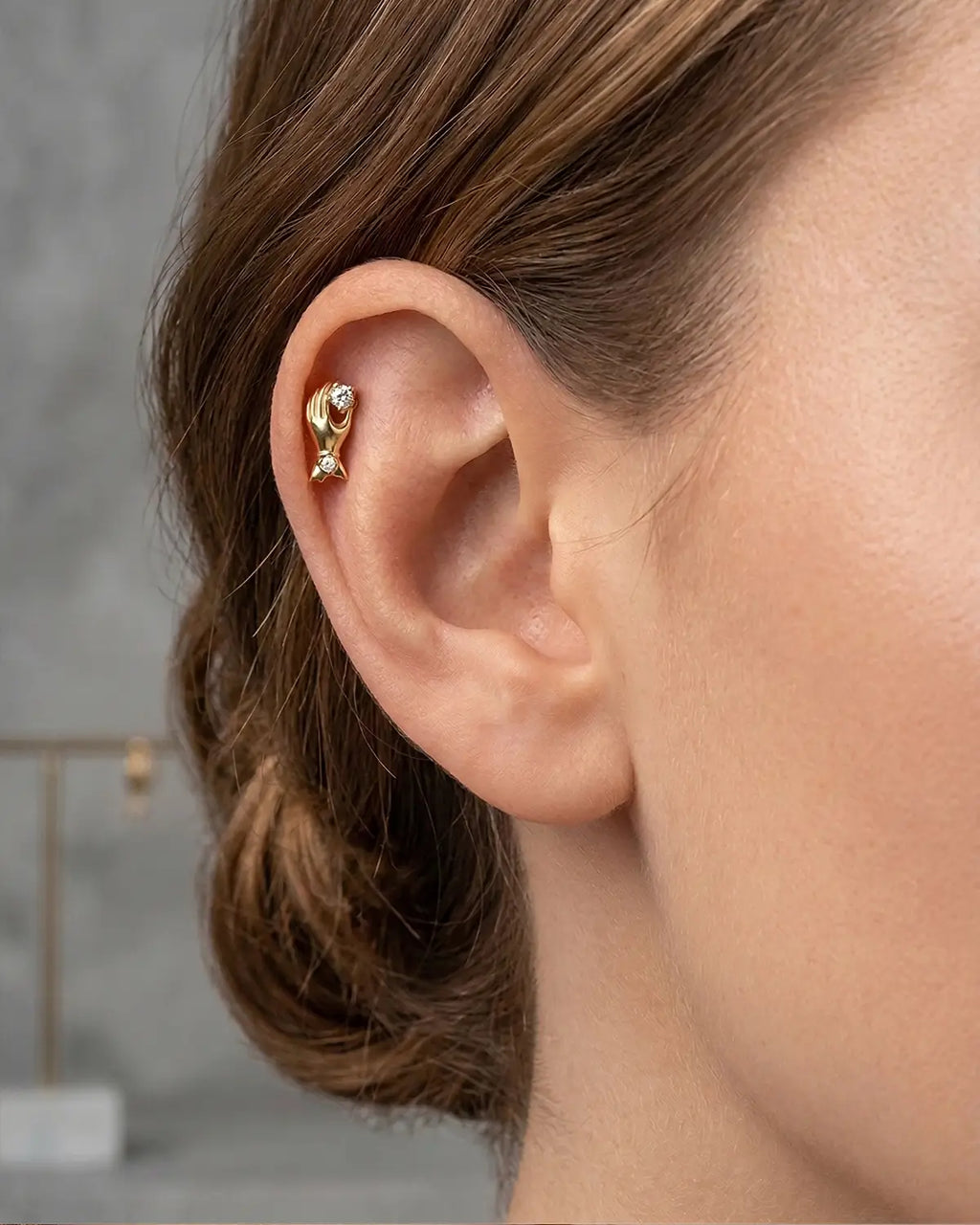 Delicate Hand Flatback Stud