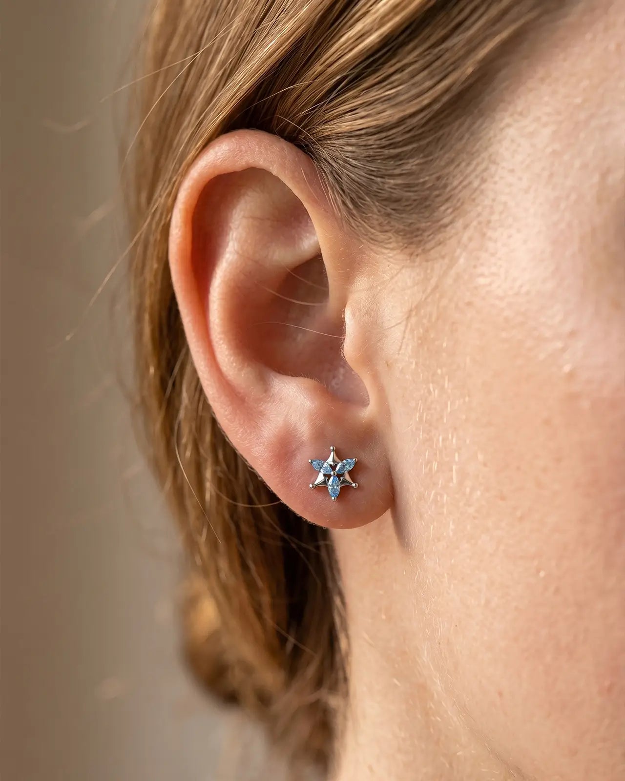 Marquise Star Bloom Flatback Stud
