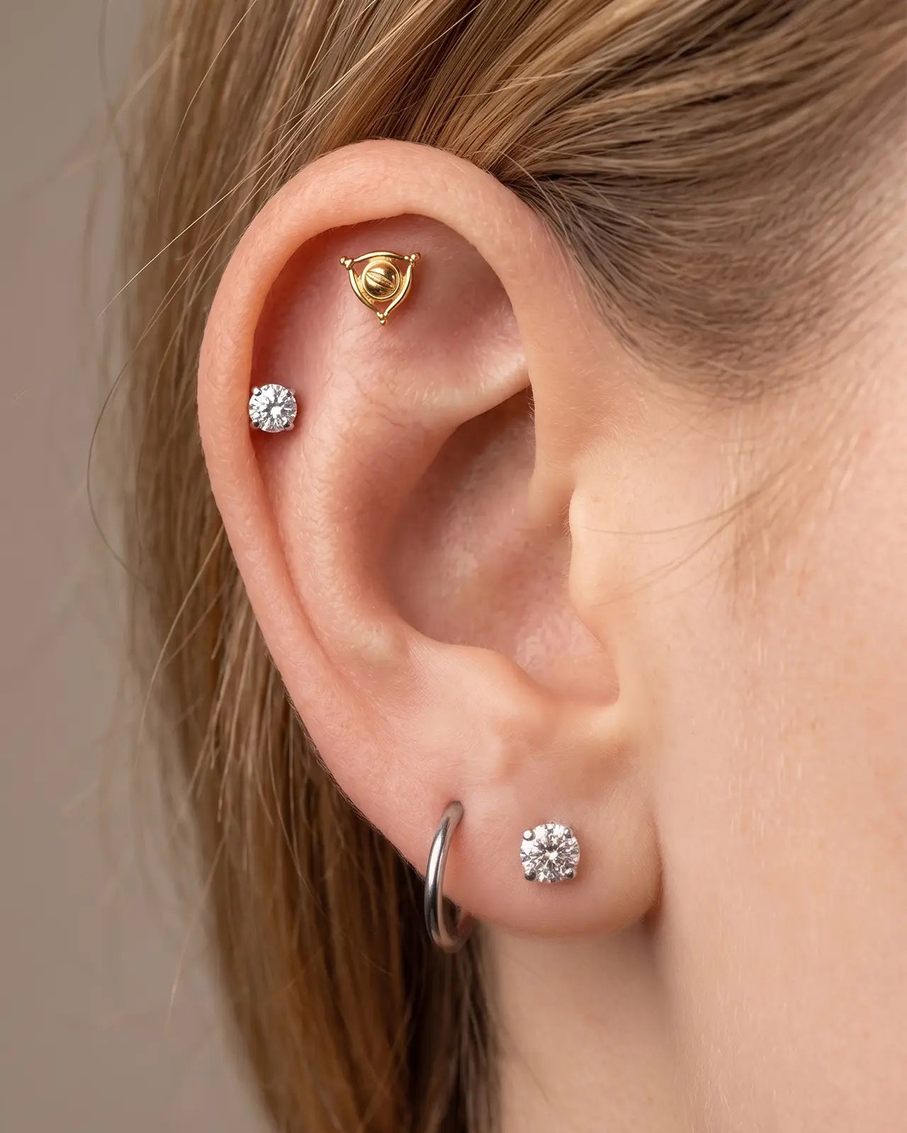 Triune Sigil Flatback Stud