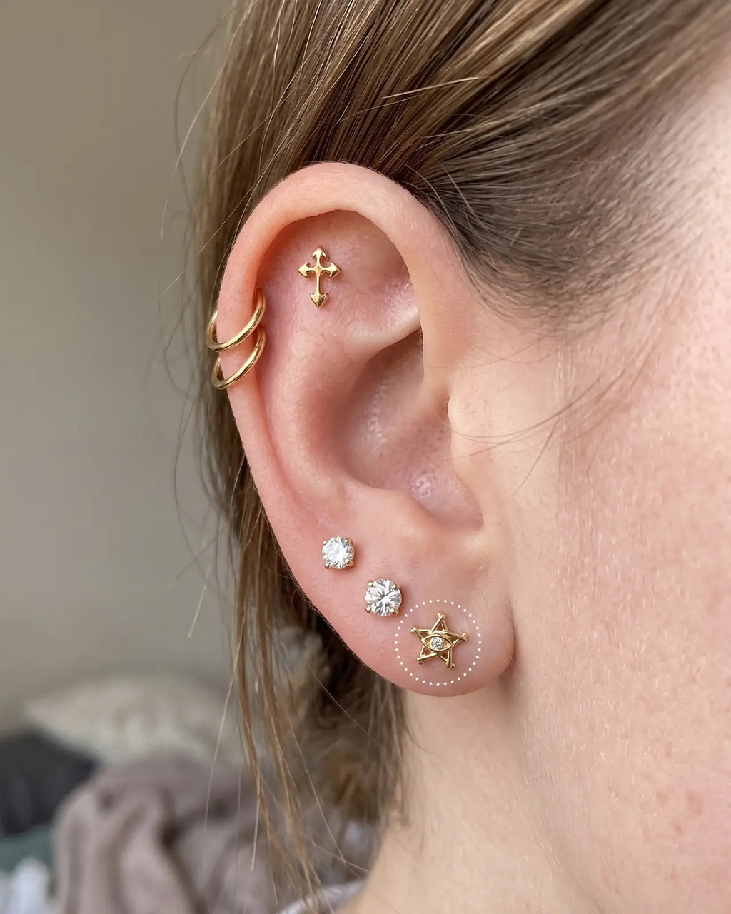 All-Seeing Star Flatback Stud