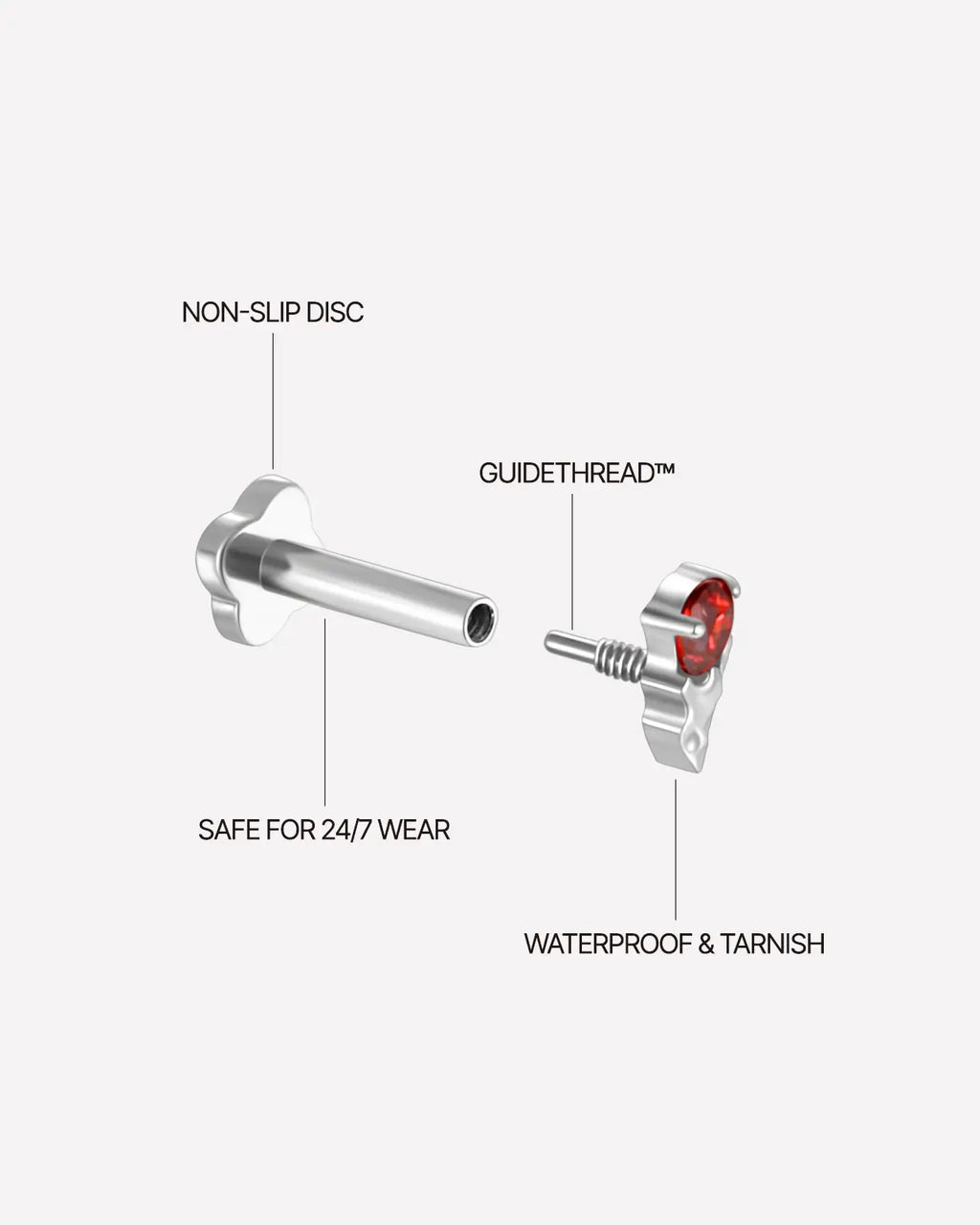 Edelstein-Pfeilspitzen-Flatback-Stecker