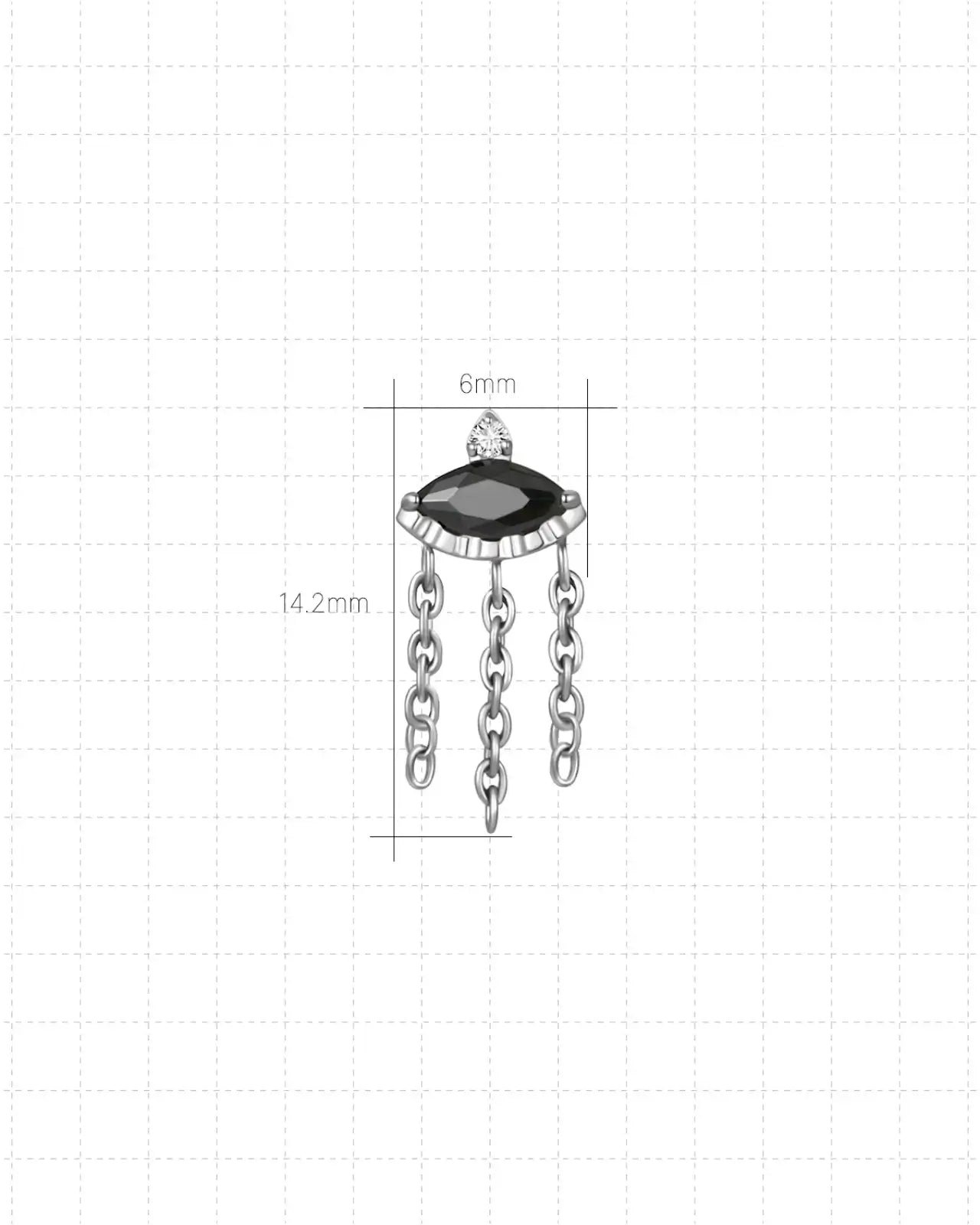 Ohrstecker Marquise Eye Cascade Flatback
