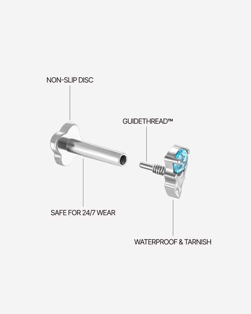 Edelstein-Pfeilspitzen-Flatback-Stecker
