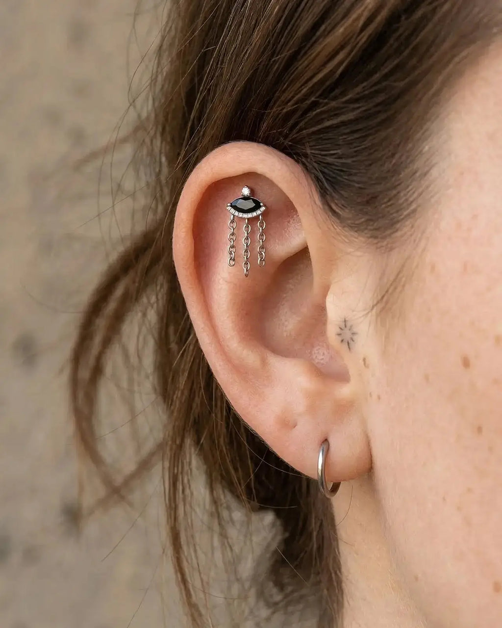 Ohrstecker Marquise Eye Cascade Flatback