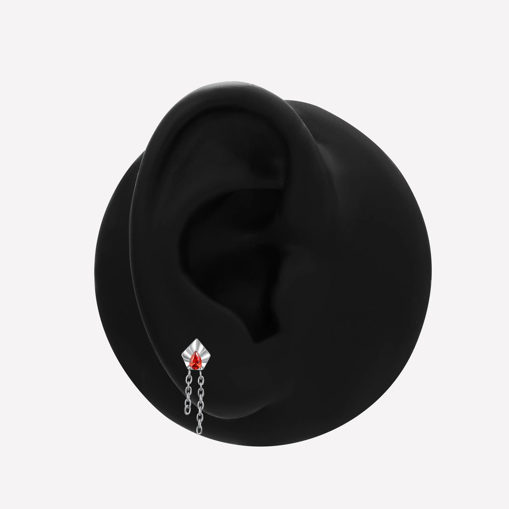Fünfeckiger Teardrop Drape Flatback Stud