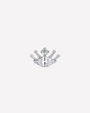 Dream Gaze Flatback Stud Silver Crystal Clear - front view