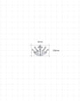 Dream Gaze Flatback Stud Silver Crystal Clear - 6.0mm by 3.8mm dimensions