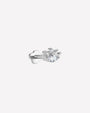 Dream Gaze Flatback Stud Silver Crystal Clear - side view with flatback post