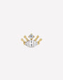 Dream Gaze Flatback Stud Gold Crystal Clear - front view