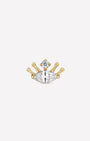 Dream Gaze Flatback Stud Gold Crystal Clear - front view