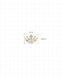 Dream Gaze Flatback Stud Gold Crystal Clear - 6.0mm by 3.8mm dimensions