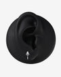 Dewdrop Sway Flatback Stud in Silver Crystal Clear, ear styling