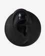 Dewdrop Sway Flatback Stud in Silver Ocean Mist, ear styling
