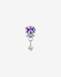 Gleam Cascade Flatback Stud in Silver Violet, front view