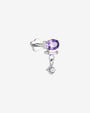Gleam Cascade Flatback Stud in Silver Violet, side view