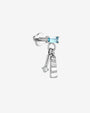 Prism Sway Flatback Stud in Silver Ocean Mist, side view