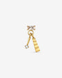 Prism Sway Flatback Stud in Gold Champagne Glow, front view