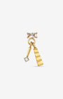 Prism Sway Flatback Stud in Gold Champagne Glow, front view