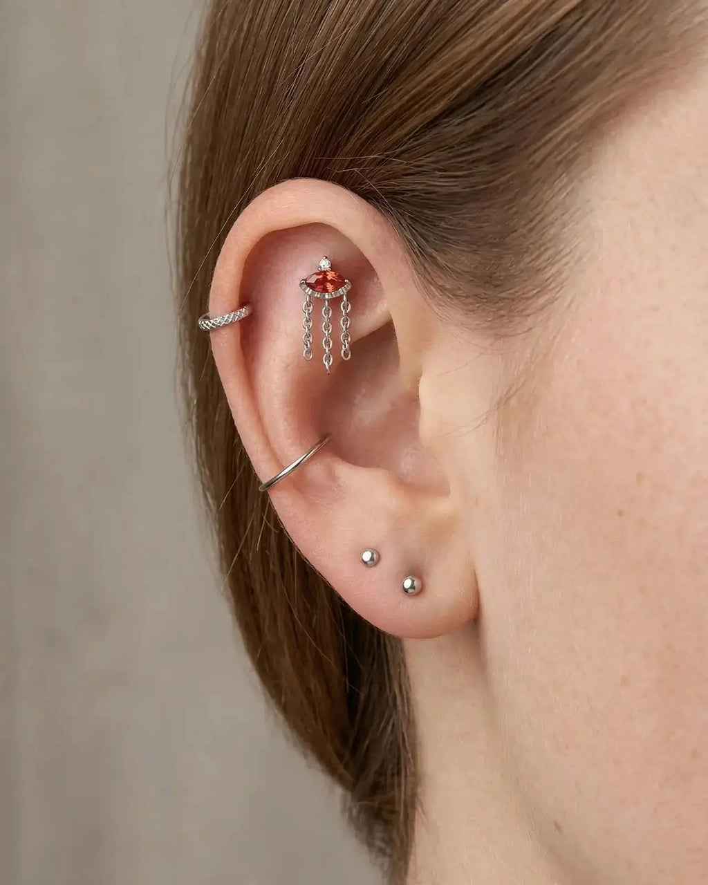 Ohrstecker Marquise Eye Cascade Flatback