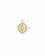 Luminous Halo Flatback Stud Gold Crystal Clear - 5.5mm by 7.0mm dimensions