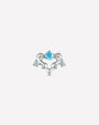 Arabesque Bloom Flatback Stud - Silver Aurora Borealis - CS-KSD-0071-TI-G-HL - 01