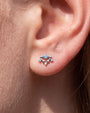 Arabesque Bloom Flatback Stud - Silver Aurora Borealis - CS-KSD-0071-TI-G-HL - 04