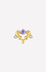Arabesque Bloom Flatback Stud - Gold Twilight Amethyst - CS-KSD-0071-TI-J-ZL - 01