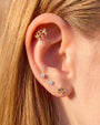 Arabesque Bloom Flatback Stud - Gold Twilight Amethyst - CS-KSD-0071-TI-J-ZL - 03