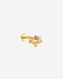 Arabesque Bloom Flatback Stud - Gold Twilight Amethyst - CS-KSD-0071-TI-J-ZL - 10