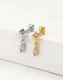 Petal Gleam Flatback Stud, gold and silver color comparison