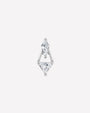 Prism Echo Flatback Stud Silver Crystal Clear - front view