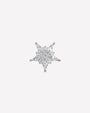 Stellar Bloom Flatback Stud Silver Crystal Clear - front view
