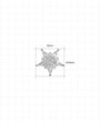 Stellar Bloom Flatback Stud Silver Crystal Clear - 9.0mm by 8.6mm dimensions