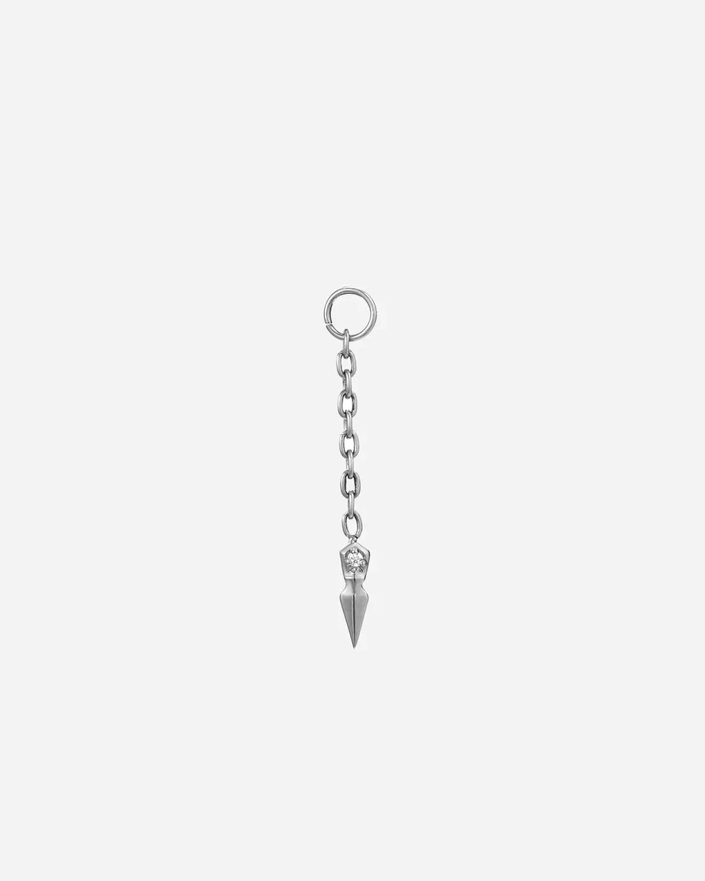 Sleek Spear Hoop Charm