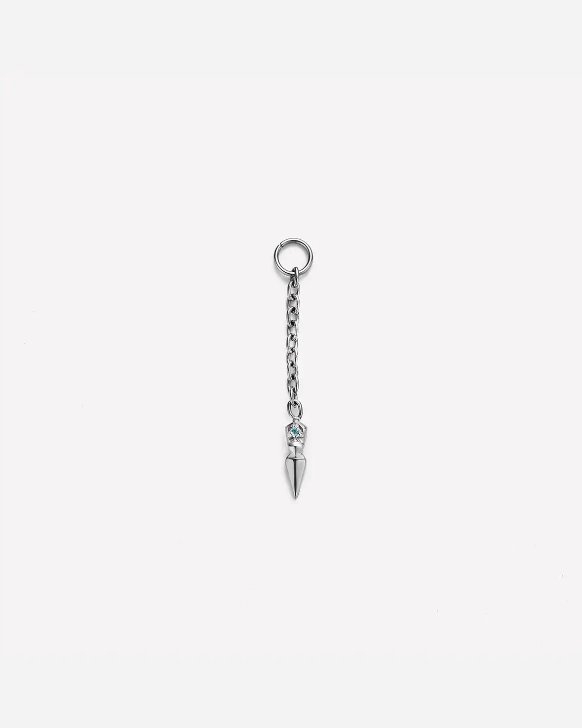 Sleek Spear Hoop Charm