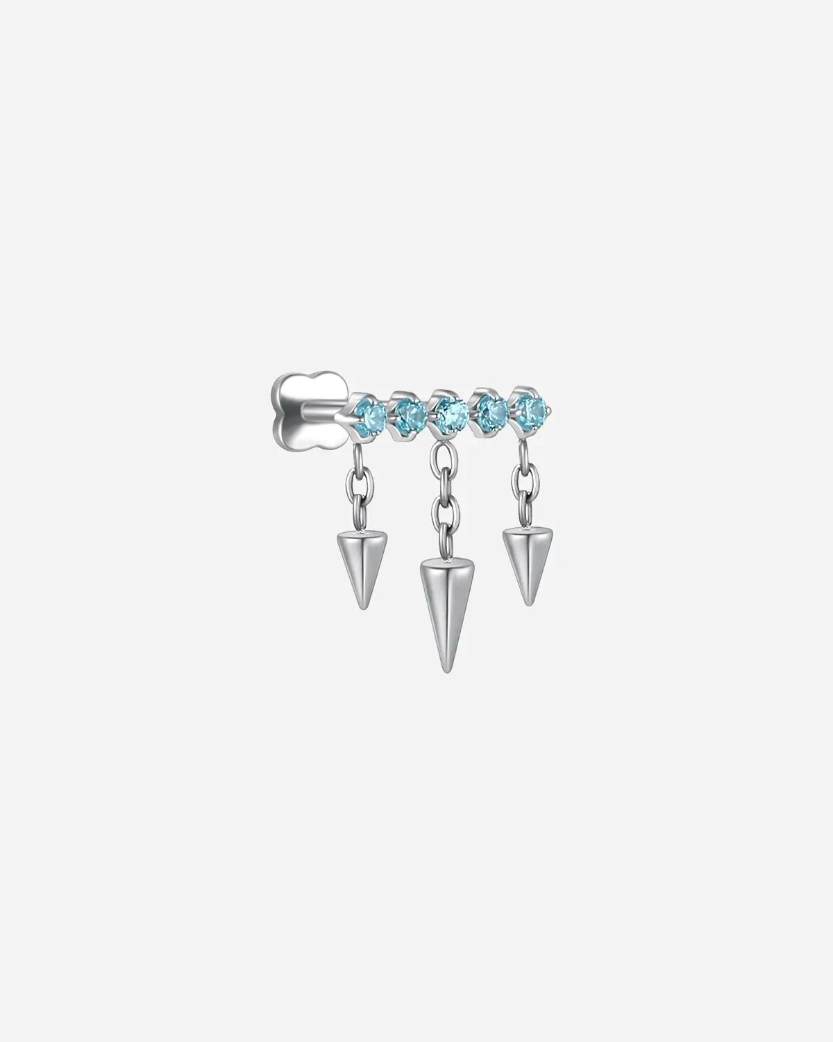 Triple Cone Dangle Flatback Stud