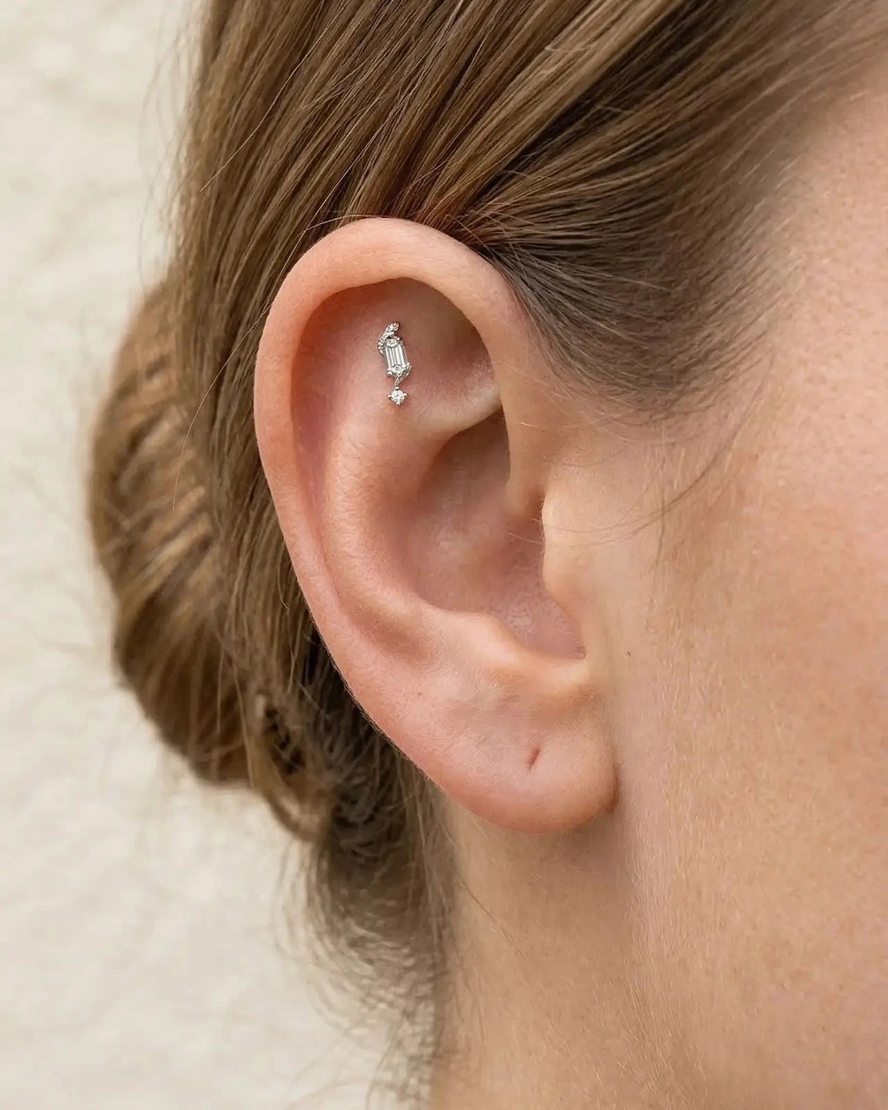 Serpent Hex Crystal Flatback Stud
