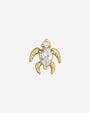 Thalassa Sea Turtle Flatback Stud - Gold Crystal Clear - CS-KSD-0192-TI-J-B - 01