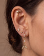Thalassa Sea Turtle Flatback Stud - Gold Crystal Clear - CS-KSD-0192-TI-J-B - 02