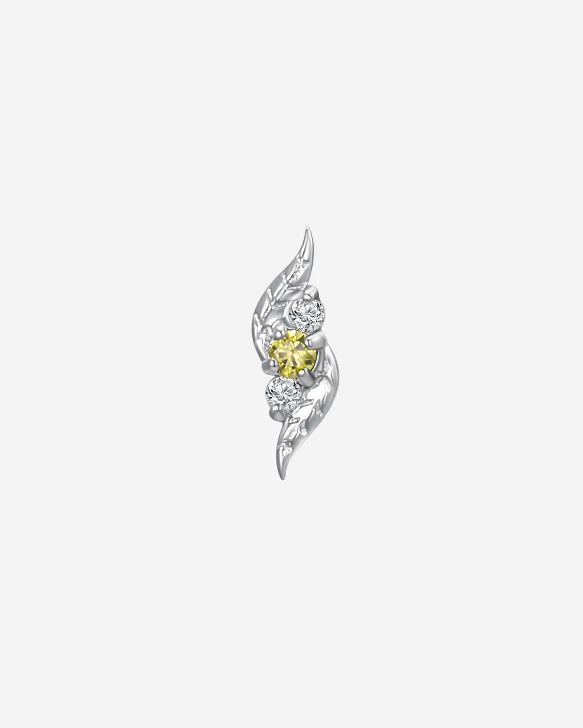 Flowing Flame Leaf Flatback Stud