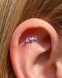 Wicked Sweetheart Flatback Stud in silver tone - flat piercing styling