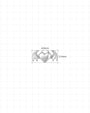 Wicked Sweetheart Flatback Stud in silver tone - dimensions 6.8mm wide by 3.4mm high